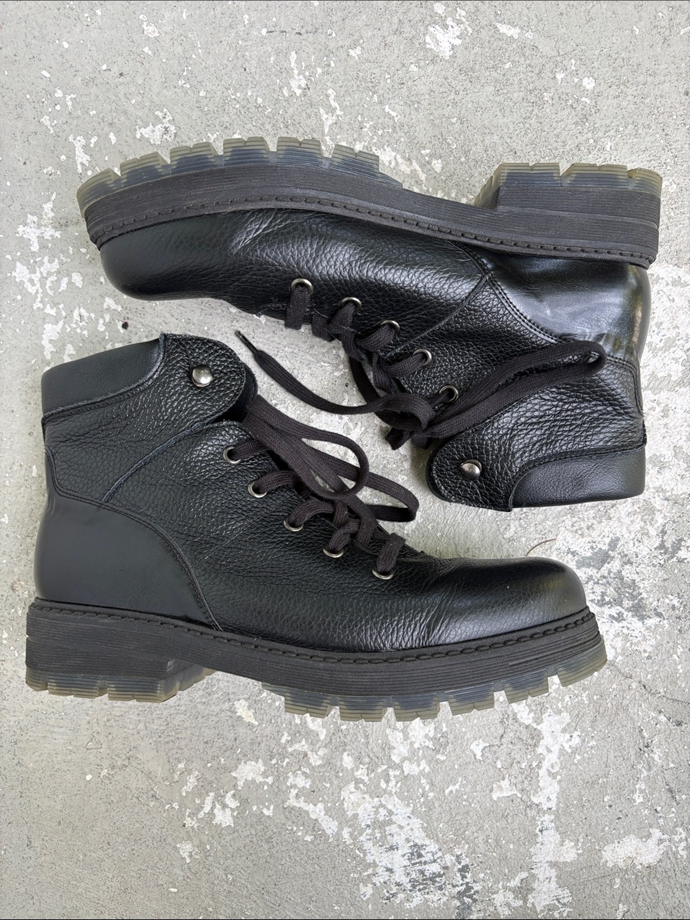Avellini pebble leather Moto boots